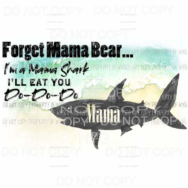 mama shark sublimation transfer Heat Transfer