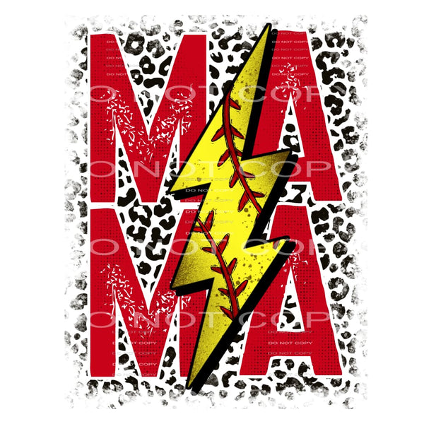 Mama softball # 1232 Sublimation transfers - Heat Transfer