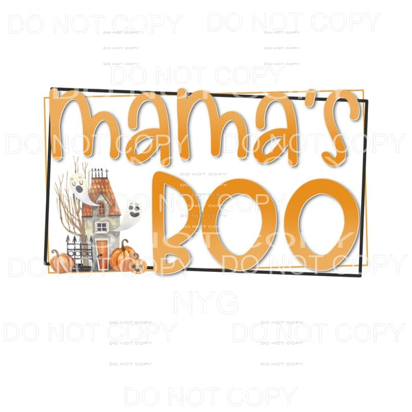 Mama’s Boo Halloween Fall House Pumpkins Ghost Sublimation 