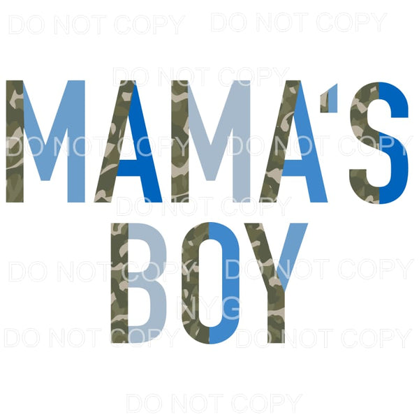 Mama’s Boy Camo Blue Sublimation transfers - Heat Transfer