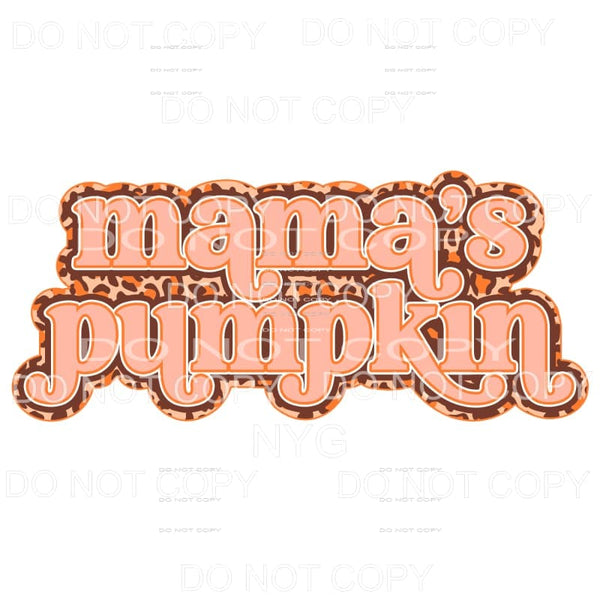 Mama’s Pumpkin Retro Leopard Fall Colors Sublimation 