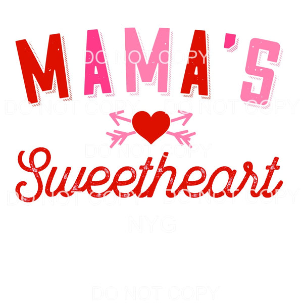 Mama’s Sweetheart Vintage Pink Red Heart Valentines Day 