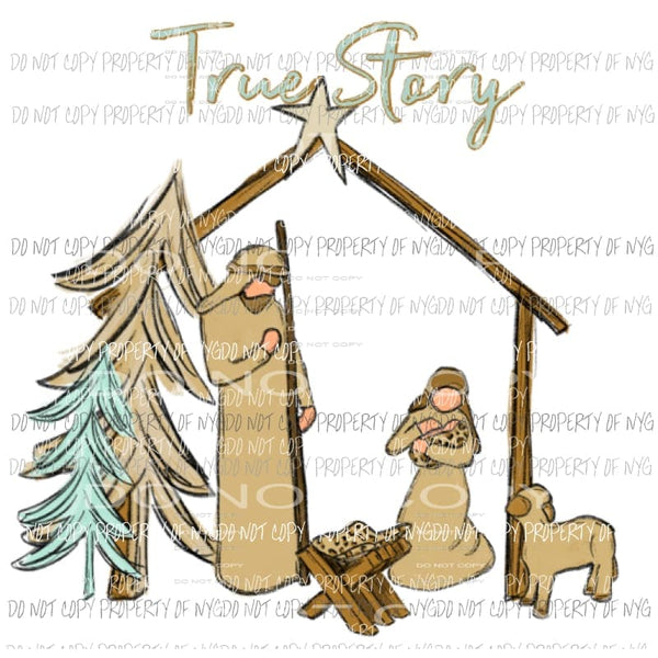 Manger 1 True Story Sublimation transfers Heat Transfer