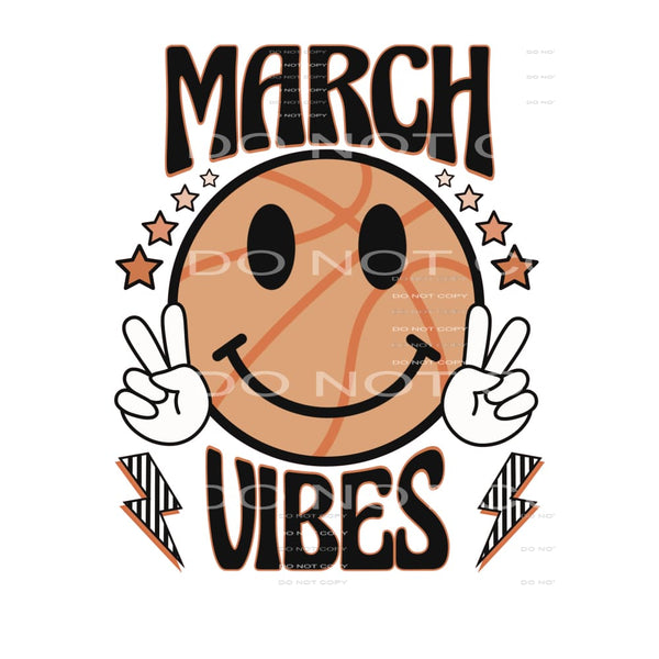 March Vibes Basketball # 1238 Sublimation transfers - Heat