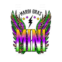 Mardi Gas Mini Wings Leopard #2561 Sublimation transfers - 