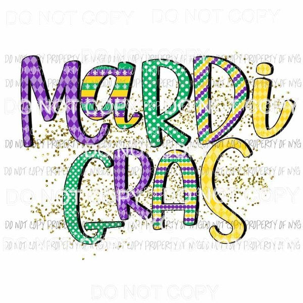 Mardi Gras #11 Sublimation transfers Heat Transfer