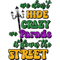 Mardi Gras # 2460 Sublimation transfers - Heat Transfer