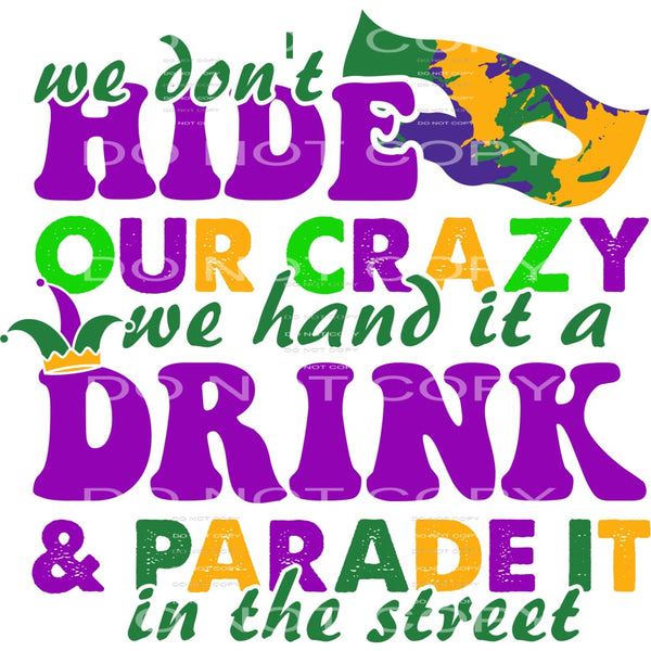 Mardi Gras # 2483 Sublimation transfers - Heat Transfer