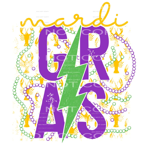 Mardi Gras #2968 Sublimation transfers - Heat Transfer
