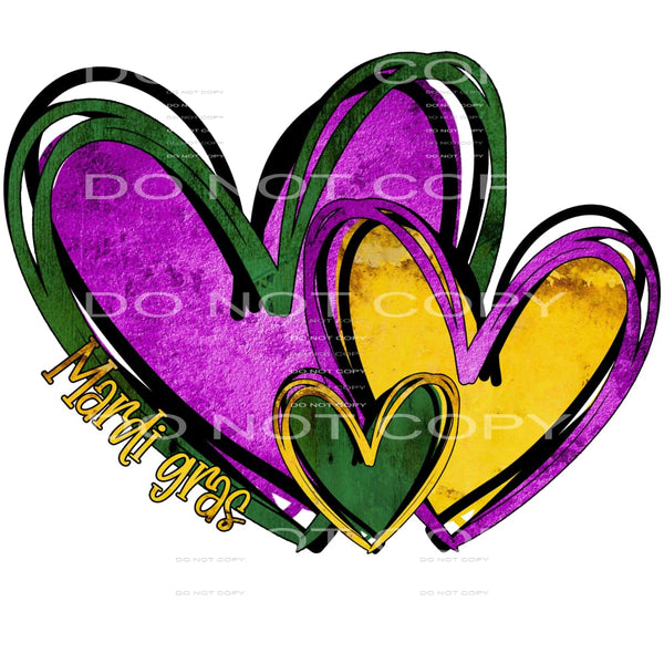Mardi Gras # 7888 X 2 Sublimation transfers - Heat Transfer