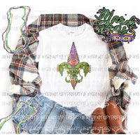Mardi Gras alligator 2 Sublimation transfers Mardi Gras Heat Transfer