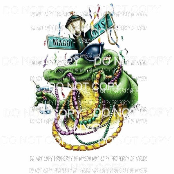 mardi gras alligator beads