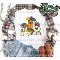 Mardi Gras Dogs Sublimation transfers Mardi Gras Heat Transfer