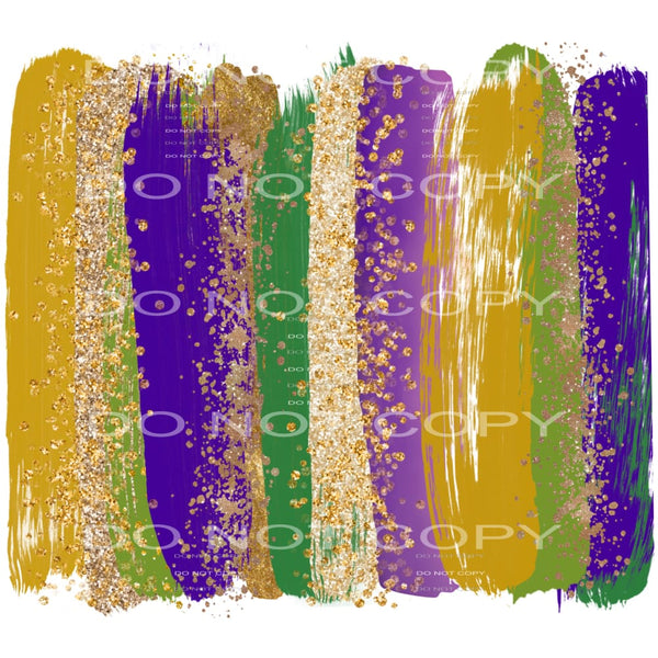 Mardi Gras Glitter Brushstrokes #2474 Sublimation transfers 