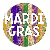 Mardi Gras Gold Glitter Circle #2472 Sublimation transfers -