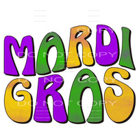 Mardi Gras Groovy Wave #2543 Sublimation transfers - Heat 