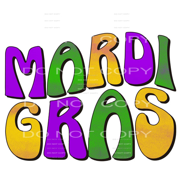 Mardi Gras Groovy Wave #2543 Sublimation transfers - Heat 
