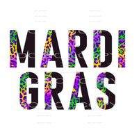 Mardi Gras Half Leoaprd Colorful #2540 Sublimation transfers