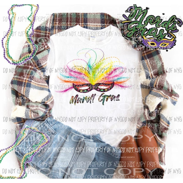 Mardi Gras mask 1 Sublimation transfers Mardi Gras Heat Transfer