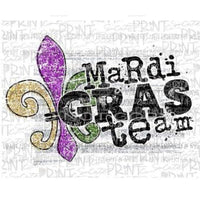 Mardi Gras Team 1 Sublimation transfers Heat Transfer