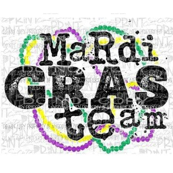 Mardi Gras Team 2 Sublimation transfers Heat Transfer
