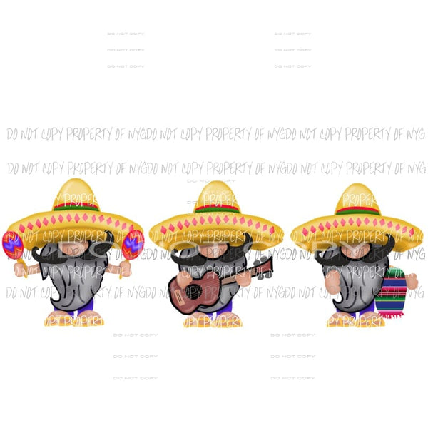 Mariachi Men Sublimation transfers Heat Transfer