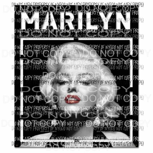 Marily Monroe cutout photo Sublimation transfers Heat Transfer