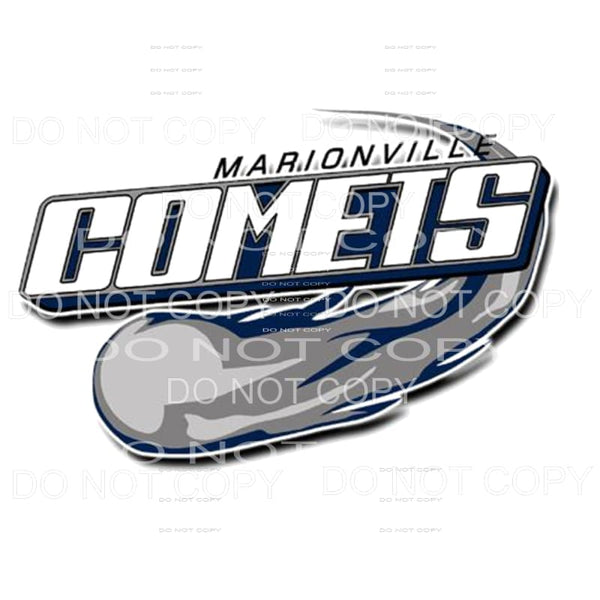 Marionville Comets Football #2 Sublimation transfers - Heat 