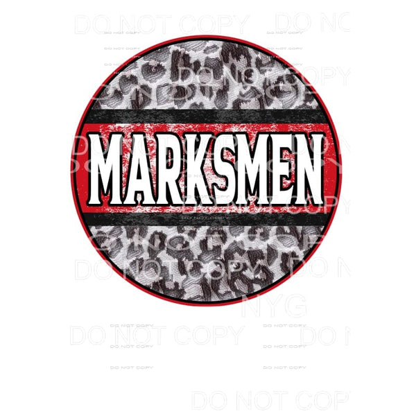 MARKSMEN Red circle Leopard Sublimation transfers - Heat 