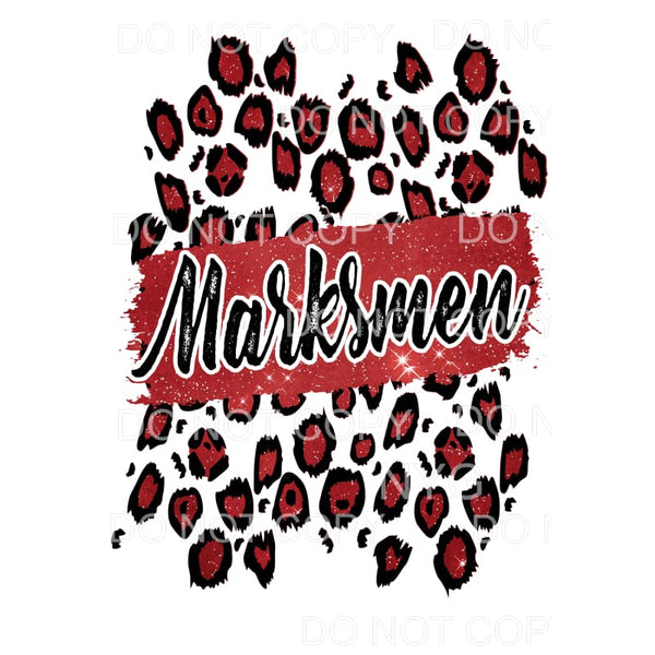 marksmen red Leopard Brush stroke Sublimation transfers - 