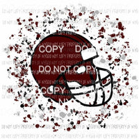 Maroon football helmet Sublimation transfers Heat Transfer