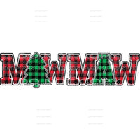 MAWMAW buffalo plaid tree Sublimation transfers Heat Transfer