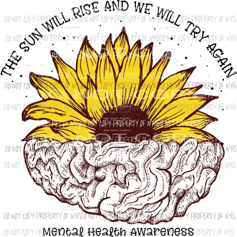 martodesigns - Mental Health Sunflower Sublimation transfers