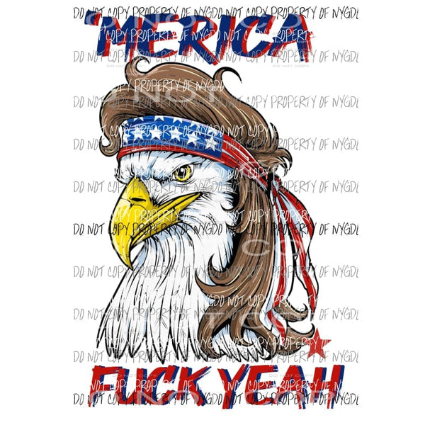 Merica Eagle F*ck Yeah custom Sublimation transfers Heat Transfer