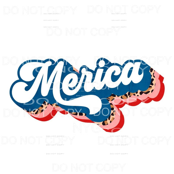 Merica Leopard Retro Sublimation transfers - Heat Transfer