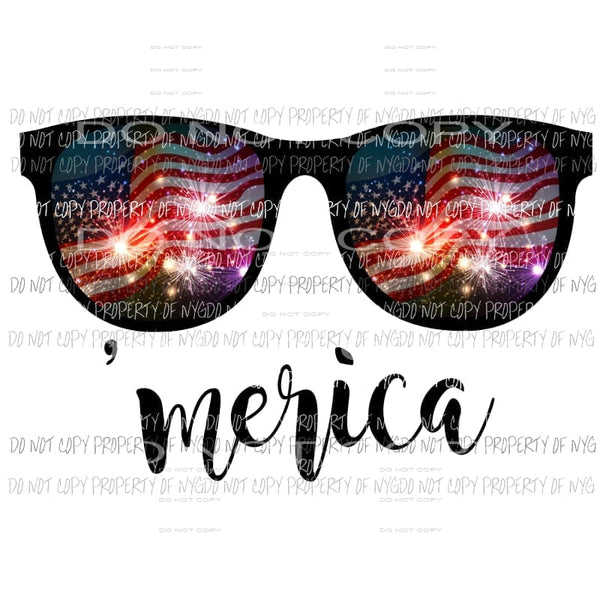 Merica Sunglasses Sublimation transfers Heat Transfer