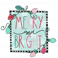 Merry and Bright Light # 185 Sublimation transfers - Heat 