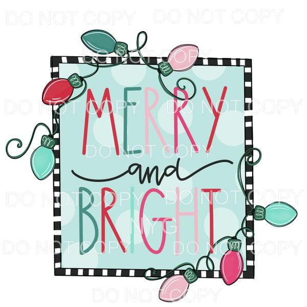 Merry and Bright Light # 185 Sublimation transfers - Heat 