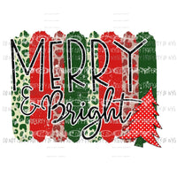 Merry and Bright polka dot tree brush strokes # 1 Sublimation transfers Heat Transfer