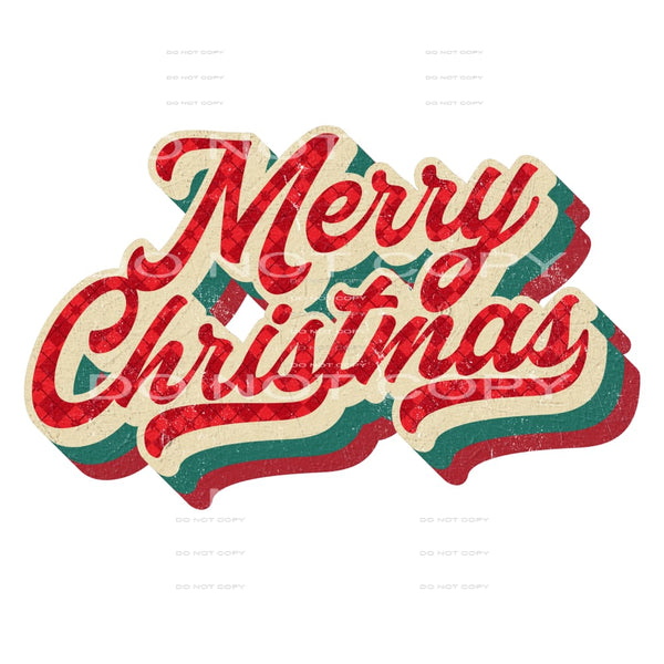 Merry Christmas #7517 Sublimation transfers - Heat Transfer