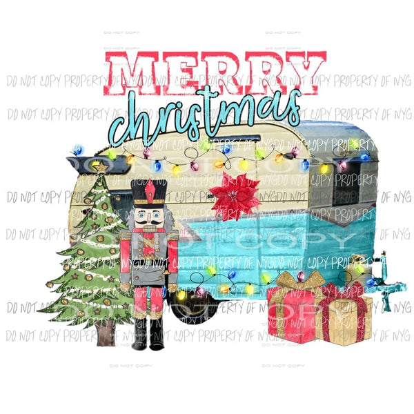Merry Christmas Camper Tree Nutcracker Sublimation transfers Heat Transfer