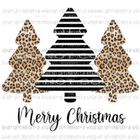 Merry Christmas Cheetah Leopard Plaid Sublimation transfers Heat Transfer