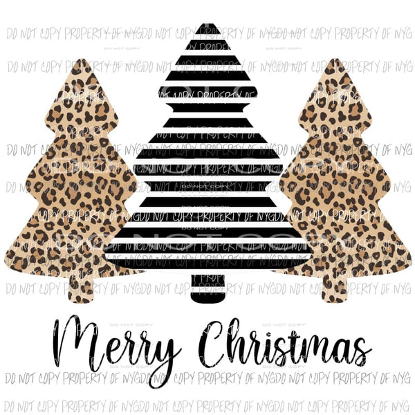 Merry Christmas Cheetah Leopard Plaid Sublimation transfers Heat Transfer