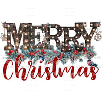 Merry Christmas rustic marquee # 20 Sublimation transfers Heat Transfer