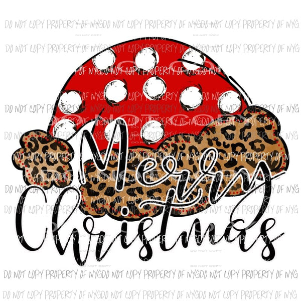 Merry Christmas Santa hat 2 Sublimation transfers Heat Transfer