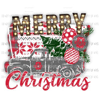 Merry Christmas truck Ohio State Buckeyes Sublimation transfers Heat Transfer