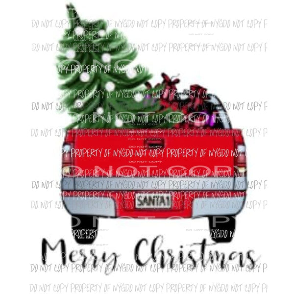 merry christmas truck Sublimation transfers Heat Transfer