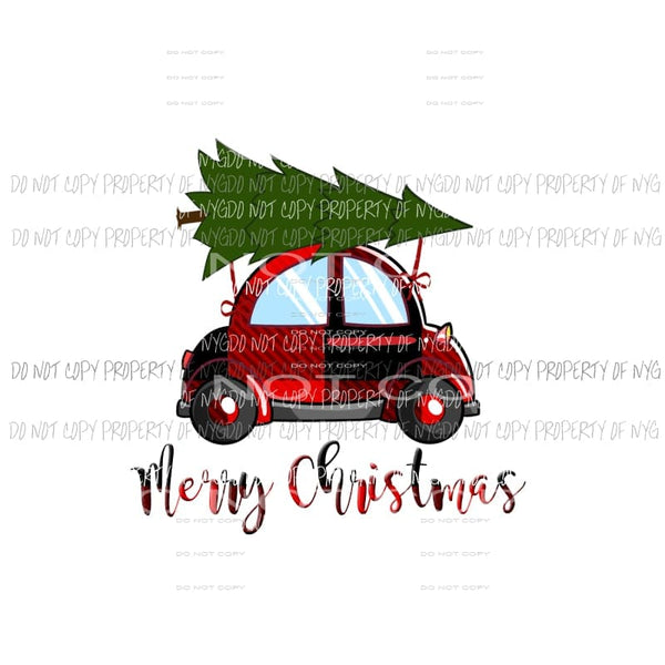 merry christmas vw bug Sublimation transfers Heat Transfer