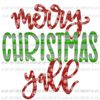 Merry Christmas Yall # 5 Sublimation transfers Heat Transfer