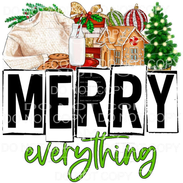 Merry Everything Christmas Things #1206 Sublimation 